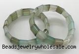 CGB3172 7.5 inches 12*15mm rectangle agate bracelets wholesale