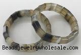 CGB3175 7.5 inches 12*15mm rectangle agate bracelets wholesale