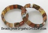 CGB3176 7.5 inches 12*15mm rectangle agate bracelets wholesale