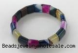 CGB3179 7.5 inches 12*15mm rectangle agate bracelets wholesale