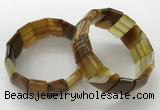 CGB3186 7.5 inches 15*25mm rectangle agate bracelets wholesale