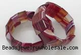 CGB3188 7.5 inches 15*25mm rectangle agate bracelets wholesale