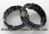 CGB3192 7.5 inches 15*25mm rectangle agate bracelets wholesale