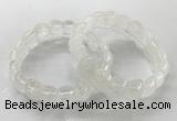 CGB3220 7.5 inches 12*20mm oval white crystal bracelets