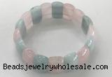 CGB3224 7.5 inches 12*20mm oval mixed gemstone bracelets