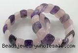 CGB3225 7.5 inches 12*20mm oval mixed quartz bracelets