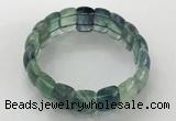 CGB3226 7.5 inches 12*20mm oval fluorite gemstone bracelets