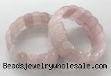 CGB3240 7.5 inches 12*25mm oval rose quartz bracelets