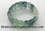 CGB3243 7.5 inches 12*25mm oval fluorite gemstone bracelets