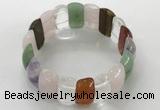 CGB3244 7.5 inches 12*25mm oval mixed quartz bracelets