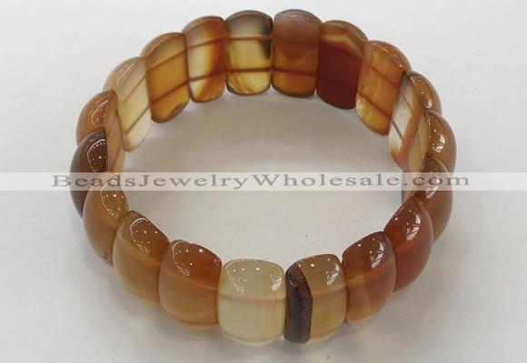 CGB3247 7.5 inches 12*25mm oval red agate bracelets