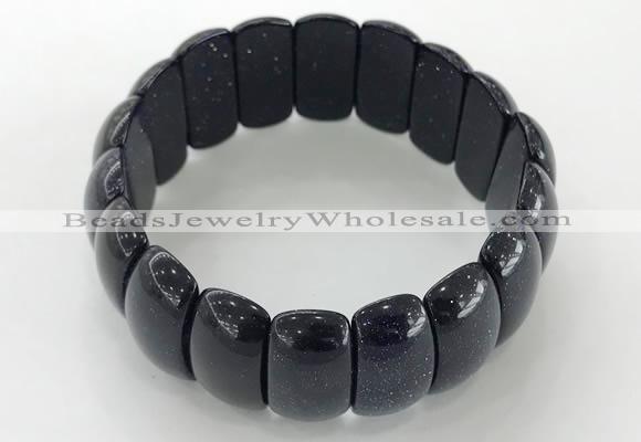 CGB3256 7.5 inches 12*25mm oval blue goldstone bracelets