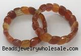 CGB3268 7.5 inches 10*15mm faceted marquise red agate bracelets