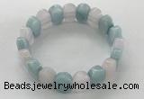 CGB3283 7.5 inches 10*15mm faceted oval mixed gemstone bracelets