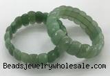 CGB3297 7.5 inches 10*20mm faceted oval green aventurine bracelets