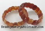 CGB3298 7.5 inches 10*20mm faceted oval red agate bracelets