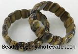 CGB3301 7.5 inches 10*20mm faceted oval yellow tiger eye bracelets