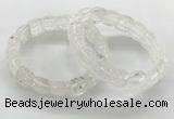 CGB3360 7.5 inches 10*15mm oval white crystal bracelets