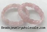 CGB3361 7.5 inches 10*15mm oval rose quartz bracelets