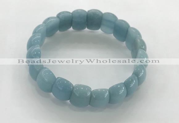 CGB3367 7.5 inches 10*15mm oval imitation aquamarine bracelets