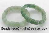 CGB3370 7.5 inches 10*15mm oval green aventurine bracelets