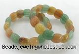 CGB3371 7.5 inches 10*15mm oval mixed aventurine bracelets