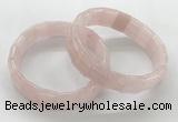 CGB3391 7.5 inches 10*15mm rectangle rose quartz bracelets