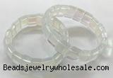 CGB3394 7.5 inches 10*15mm rectangle synthetic moonstone bracelets