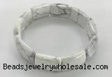 CGB3406 7.5 inches 15*21mm white howlite gemstone bracelets