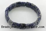 CGB3435 7.5 inches 12*15mm faceted rectangle sodalite bracelets