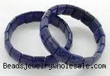 CGB3436 7.5 inches 12*15mm faceted rectangle lapis lazuli bracelets