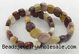 CGB3452 7.5 inches 10*15mm faceted marquise mookaite bracelets