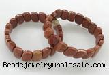 CGB3453 7.5 inches 10*15mm faceted marquise red jasper bracelets