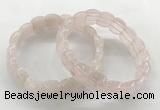 CGB3460 7.5 inches 10*14mm faceted oval rose quartz bracelets