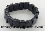 CGB3471 7.5 inches 12*17mm trapezoid blue goldstone bracelets