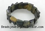 CGB3473 7.5 inches 12*17mm trapezoid blue tiger eye bracelets