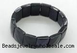 CGB3481 7.5 inches 15*20mm faceted rectangle blue goldstone bracelets