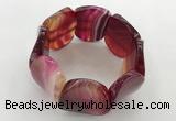 CGB3502 7.5 inches 30*40mm oval agate bracelets wholesale