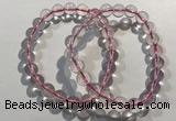 CGB4000 7.5 inches 8mm round rose quartz beaded bracelets