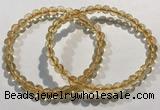 CGB4027 7.5 inches 6mm round citrine beaded bracelets wholesale