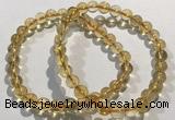 CGB4028 7.5 inches 7mm round citrine beaded bracelets wholesale