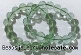 CGB4052 7.5 inches 12mm round green fluorite beaded bracelets