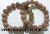 CGB4062 7.5 inches 12mm round sunstone beaded bracelets