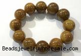 CGB4091 7.5 inches 18mm round golden rutilated quartz beaded bracelets