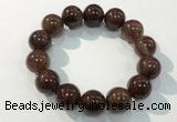 CGB4100 7.5 inches 16mm round rutilated quartz beaded bracelets