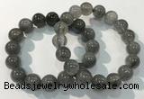 CGB4106 7.5 inches 13mm round rutilated quartz beaded bracelets