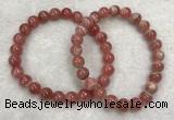 CGB4118 7.5 inches 7.5mm - 8mm round rhodochrosite beaded bracelets