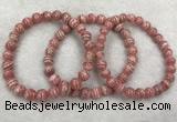 CGB4122 7.5 inches 7mm - 7.5mm round rhodochrosite beaded bracelets