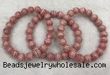 CGB4123 7.5 inches 8.5mm - 9mm round rhodochrosite beaded bracelets