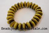 CGB450 8 inches 7*15mm rondelle yellow tiger eye gemstone bracelet wholesale